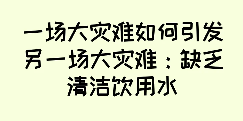 一场大灾难如何引发另一场大灾难：缺乏清洁饮用水