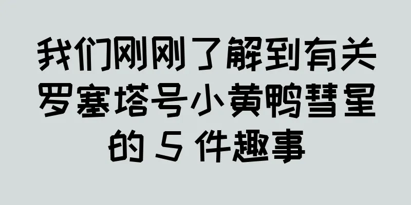 我们刚刚了解到有关罗塞塔号小黄鸭彗星的 5 件趣事