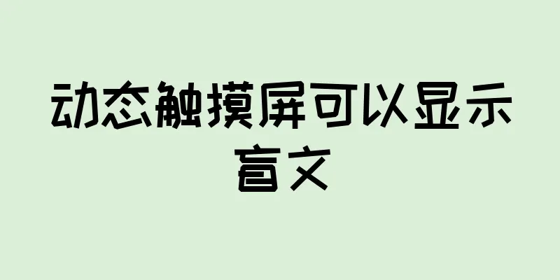 动态触摸屏可以显示盲文