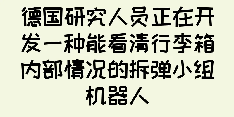 德国研究人员正在开发一种能看清行李箱内部情况的拆弹小组机器人