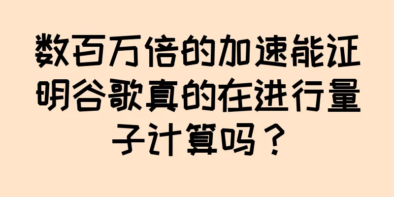 数百万倍的加速能证明谷歌真的在进行量子计算吗？