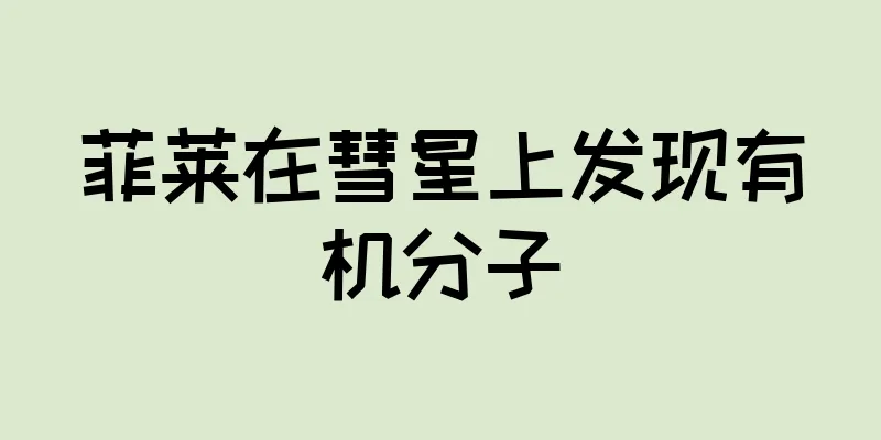 菲莱在彗星上发现有机分子