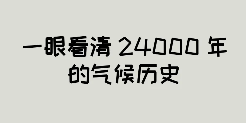一眼看清 24000 年的气候历史