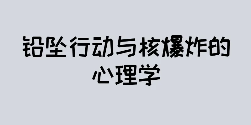 铅坠行动与核爆炸的心理学