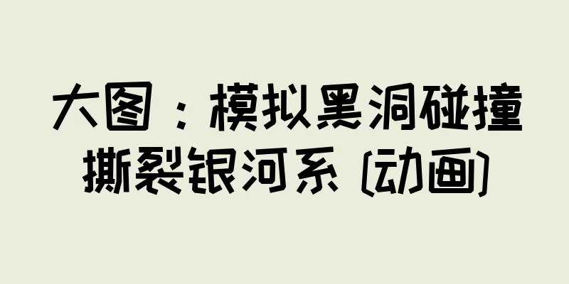 大图：模拟黑洞碰撞撕裂银河系 [动画]