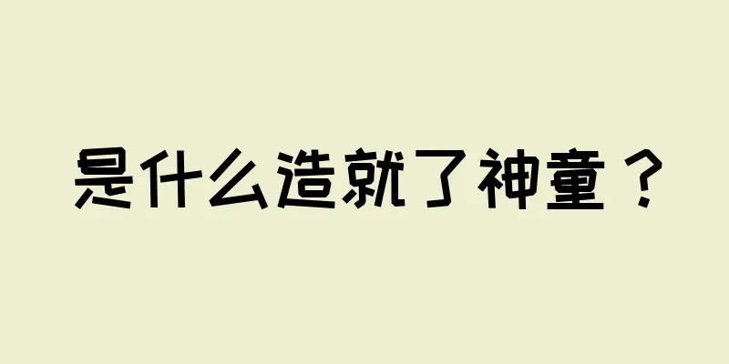 是什么造就了神童？