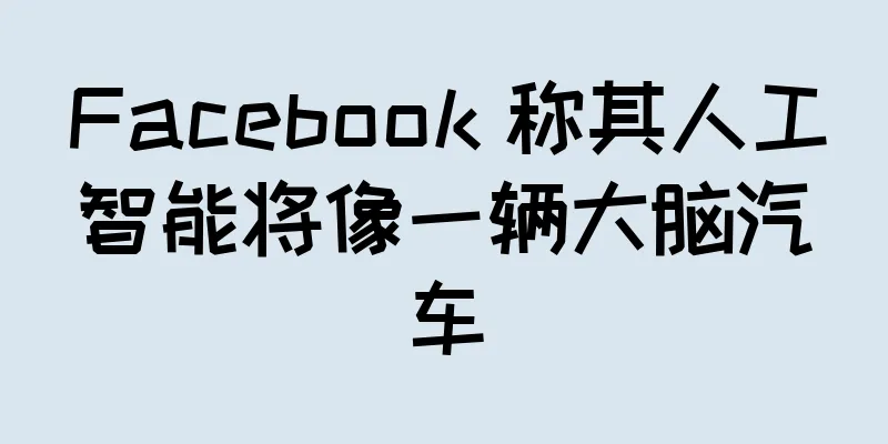 Facebook 称其人工智能将像一辆大脑汽车