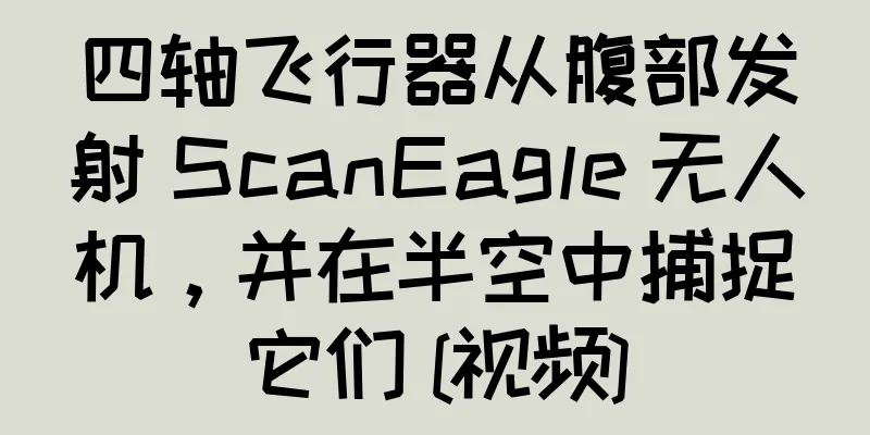 四轴飞行器从腹部发射 ScanEagle 无人机，并在半空中捕捉它们 [视频]