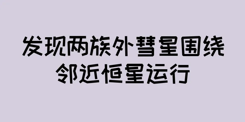 发现两族外彗星围绕邻近恒星运行