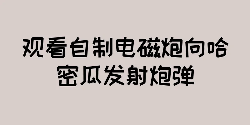观看自制电磁炮向哈密瓜发射炮弹
