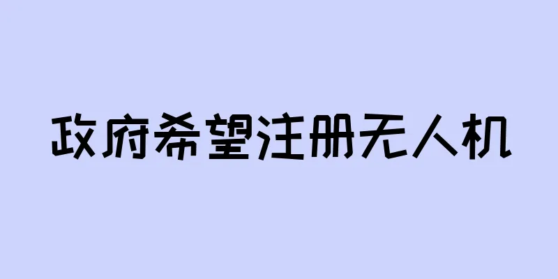 政府希望注册无人机