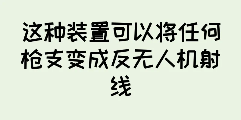 这种装置可以将任何枪支变成反无人机射线