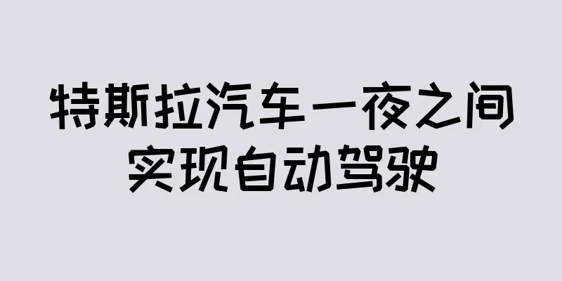 特斯拉汽车一夜之间实现自动驾驶