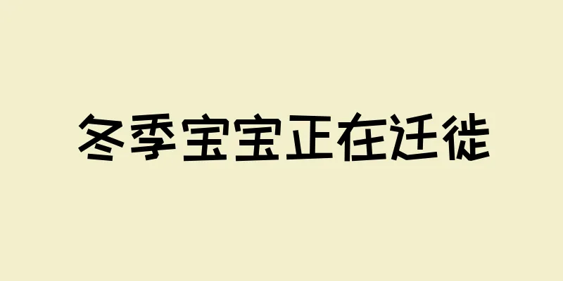 冬季宝宝正在迁徙