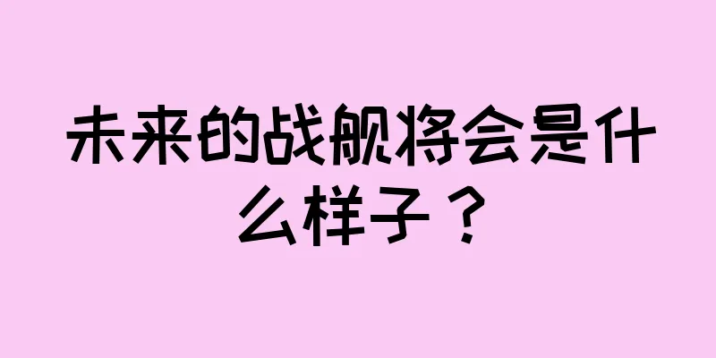 未来的战舰将会是什么样子？