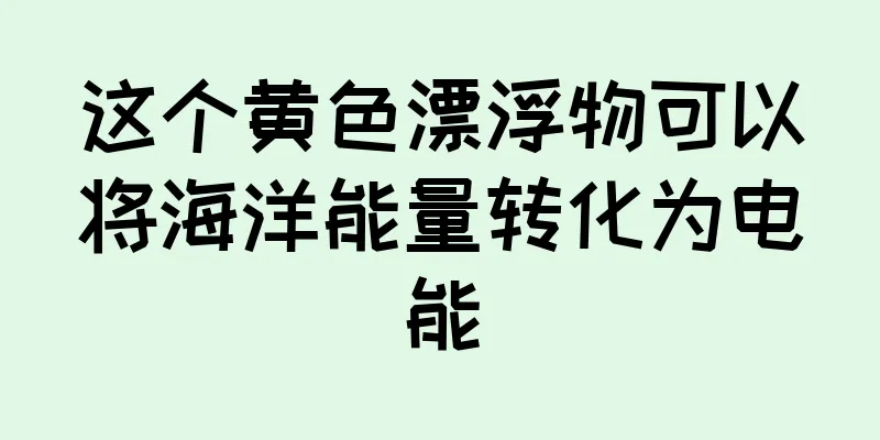 这个黄色漂浮物可以将海洋能量转化为电能