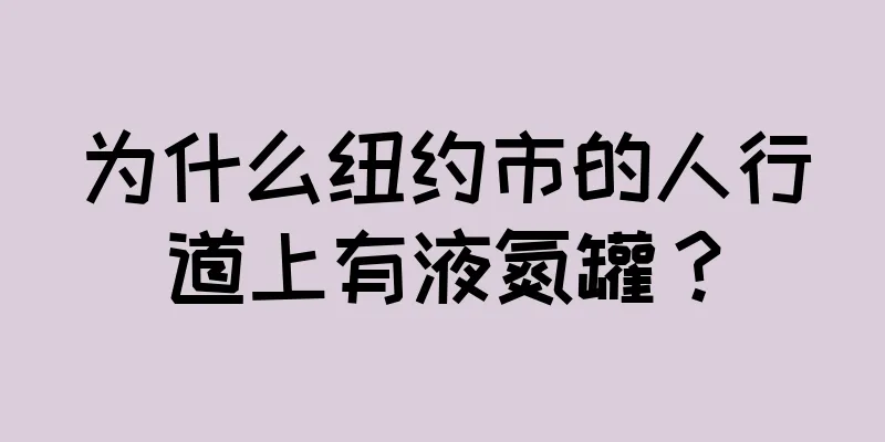 为什么纽约市的人行道上有液氮罐？