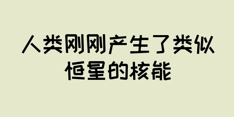 人类刚刚产生了类似恒星的核能