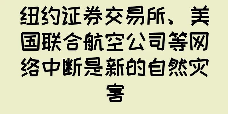 纽约证券交易所、美国联合航空公司等网络中断是新的自然灾害