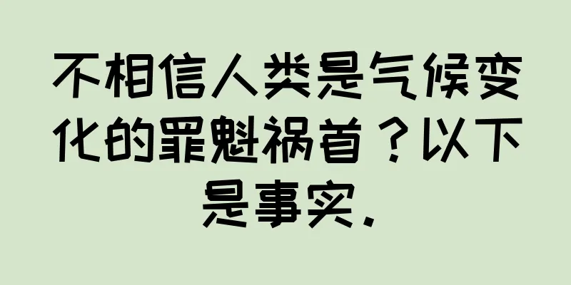 不相信人类是气候变化的罪魁祸首？以下是事实。