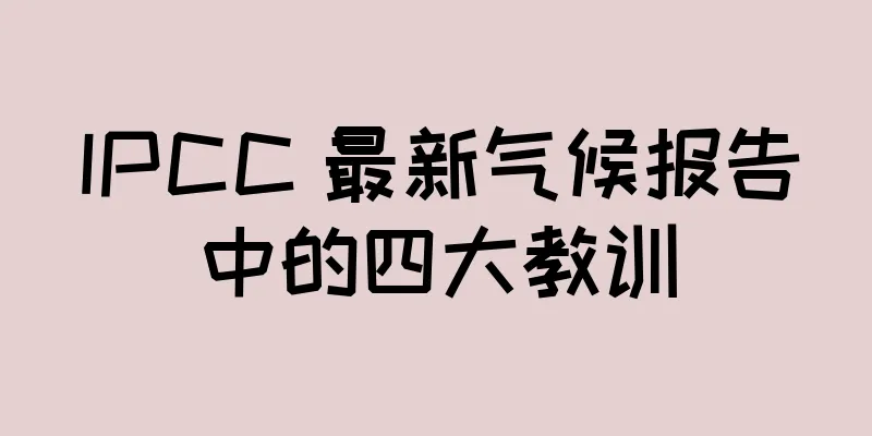 IPCC 最新气候报告中的四大教训