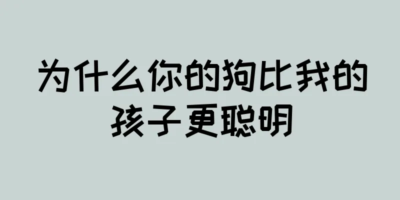 为什么你的狗比我的孩子更聪明