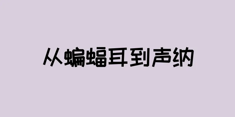 从蝙蝠耳到声纳