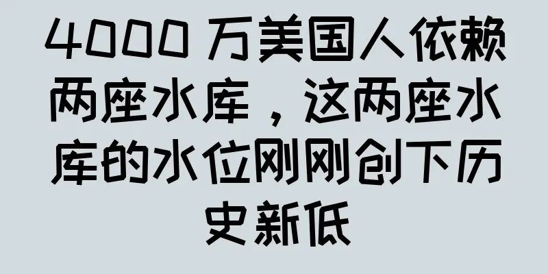 4000 万美国人依赖两座水库，这两座水库的水位刚刚创下历史新低