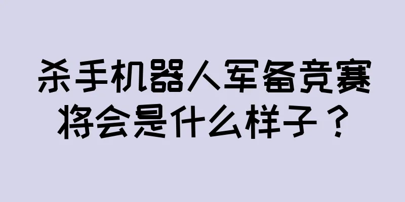 杀手机器人军备竞赛将会是什么样子？