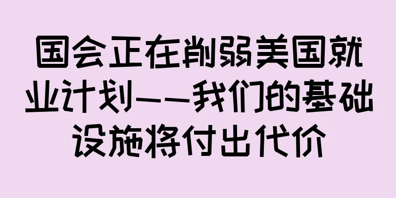 国会正在削弱美国就业计划——我们的基础设施将付出代价