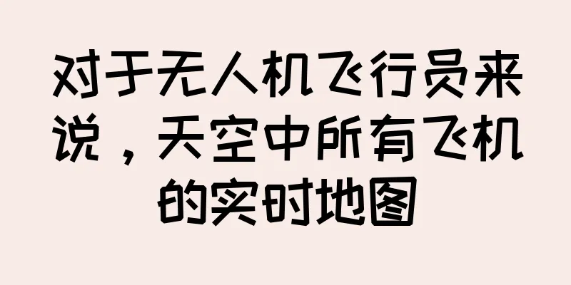 对于无人机飞行员来说，天空中所有飞机的实时地图