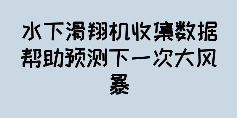 水下滑翔机收集数据帮助预测下一次大风暴