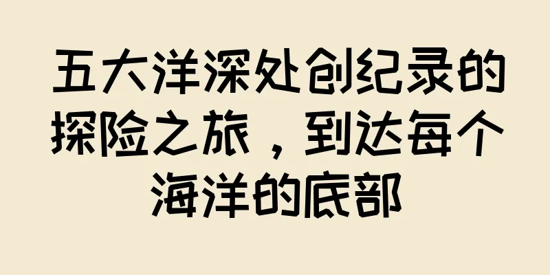 五大洋深处创纪录的探险之旅，到达每个海洋的底部