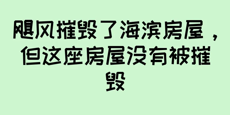 飓风摧毁了海滨房屋，但这座房屋没有被摧毁