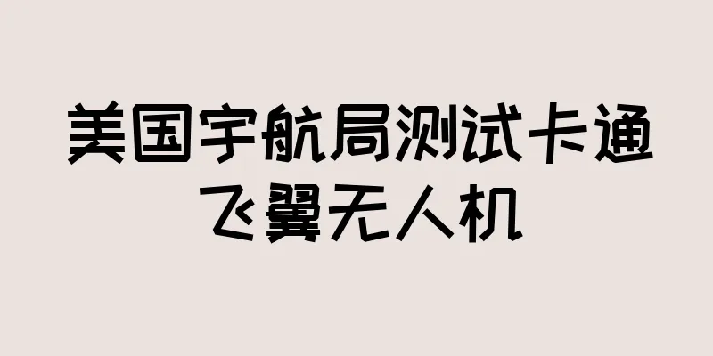 美国宇航局测试卡通飞翼无人机