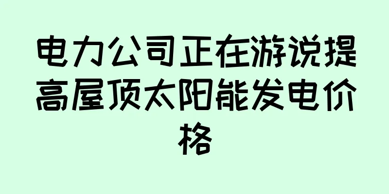 电力公司正在游说提高屋顶太阳能发电价格