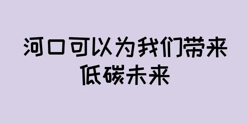 河口可以为我们带来低碳未来
