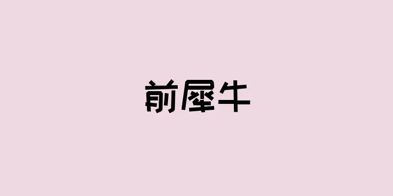 前犀牛