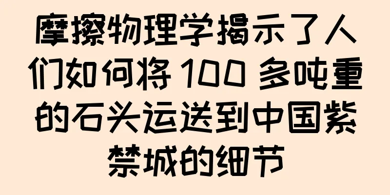 摩擦物理学揭示了人们如何将 100 多吨重的石头运送到中国紫禁城的细节