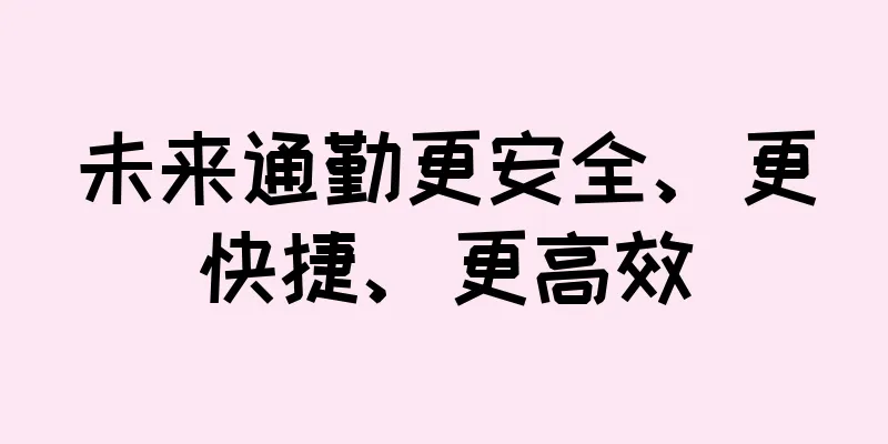 未来通勤更安全、更快捷、更高效