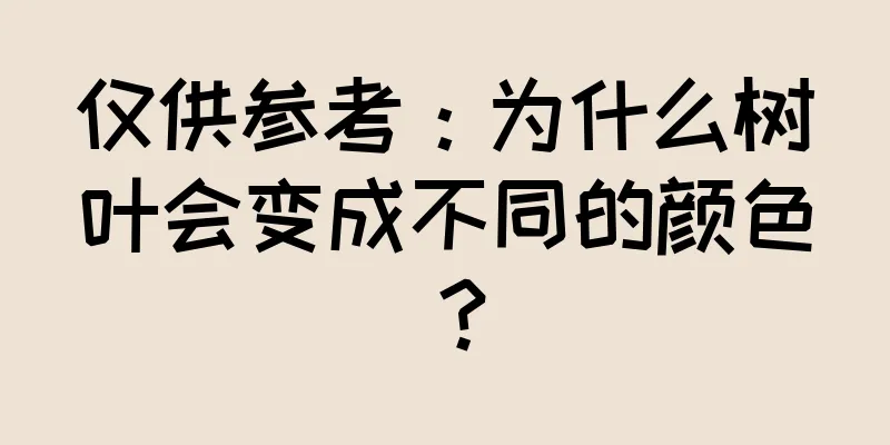 仅供参考：为什么树叶会变成不同的颜色？