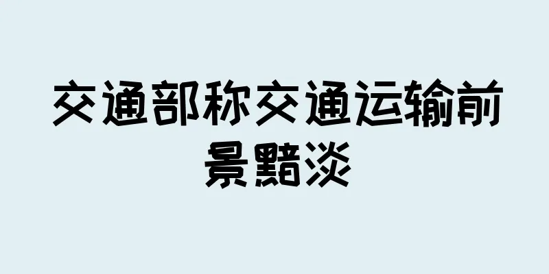 交通部称交通运输前景黯淡