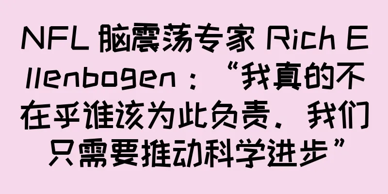 NFL 脑震荡专家 Rich Ellenbogen：“我真的不在乎谁该为此负责。我们只需要推动科学进步”