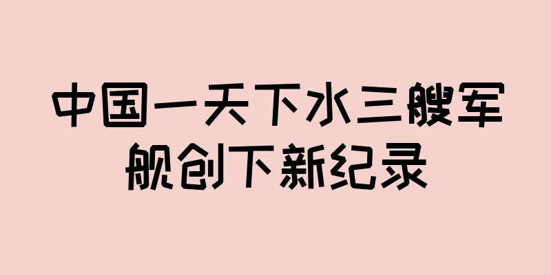 中国一天下水三艘军舰创下新纪录