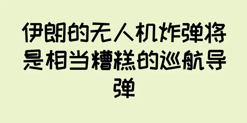 伊朗的无人机炸弹将是相当糟糕的巡航导弹