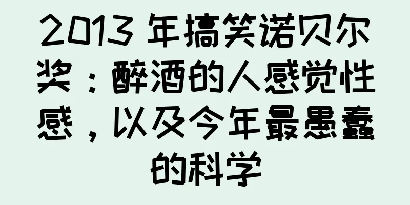 2013 年搞笑诺贝尔奖：醉酒的人感觉性感，以及今年最愚蠢的科学