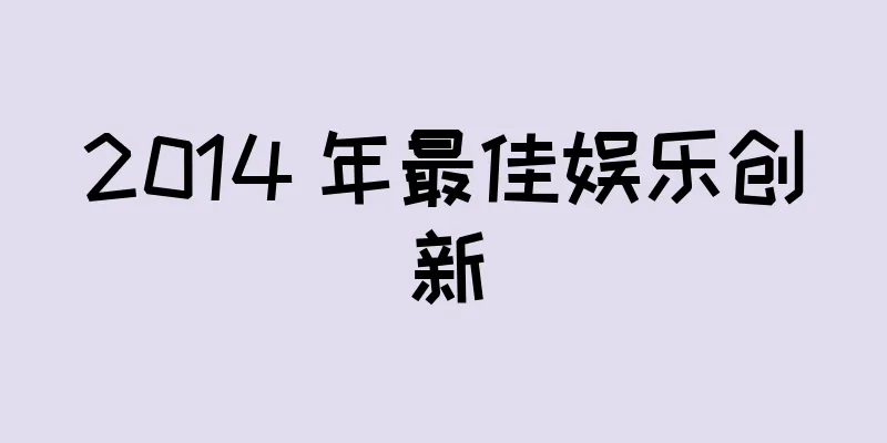 2014 年最佳娱乐创新