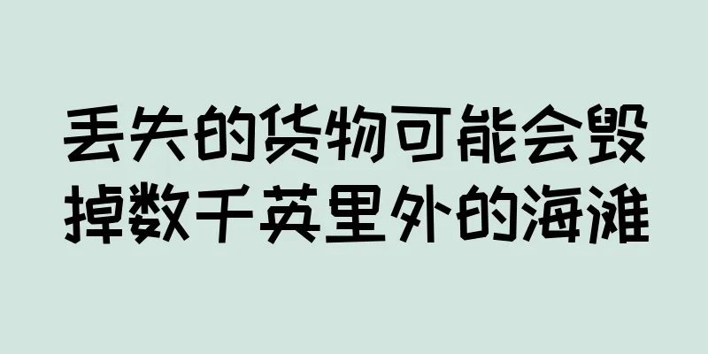 丢失的货物可能会毁掉数千英里外的海滩