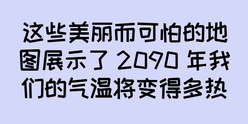 这些美丽而可怕的地图展示了 2090 年我们的气温将变得多热