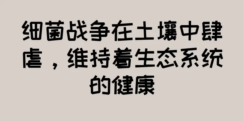 细菌战争在土壤中肆虐，维持着生态系统的健康
